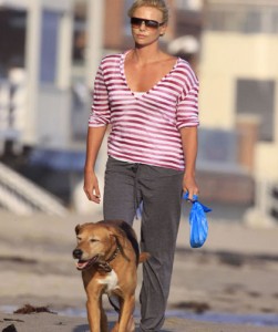 Charlize Theron with  Tucker
